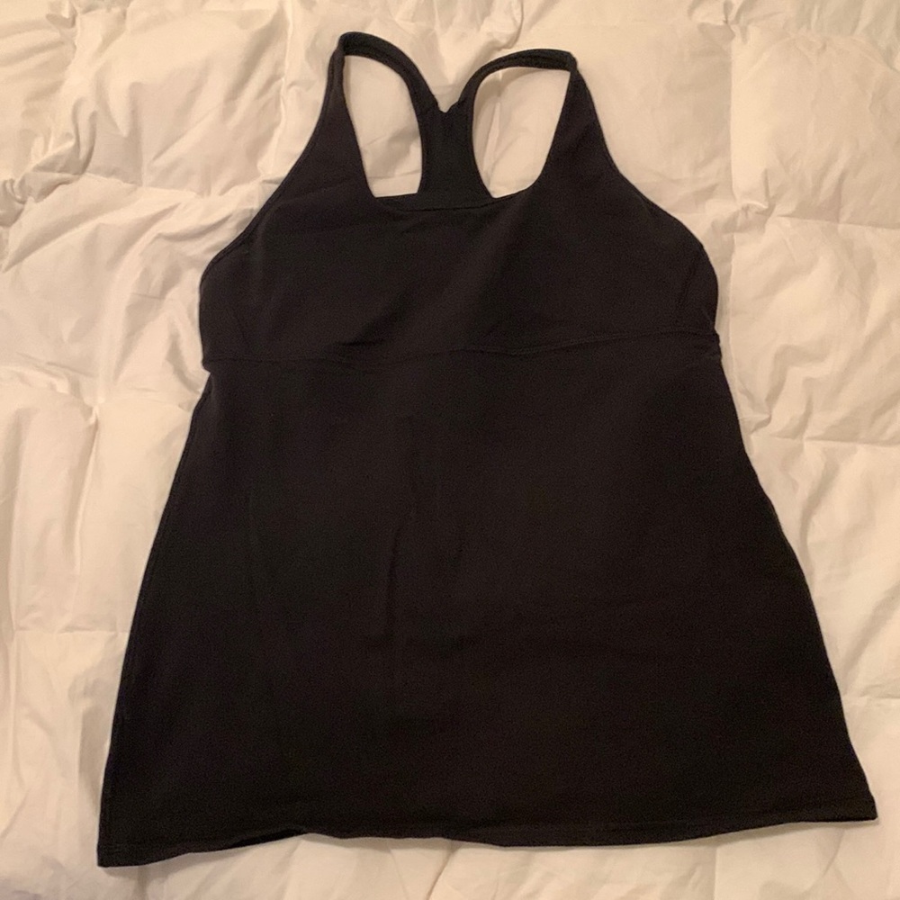 Lululemon black tank with built in bra- no pads 12
